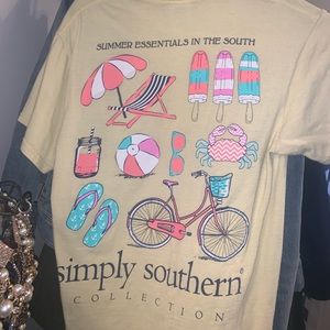 Simply Southern Pastel Yellow Short Sleeve